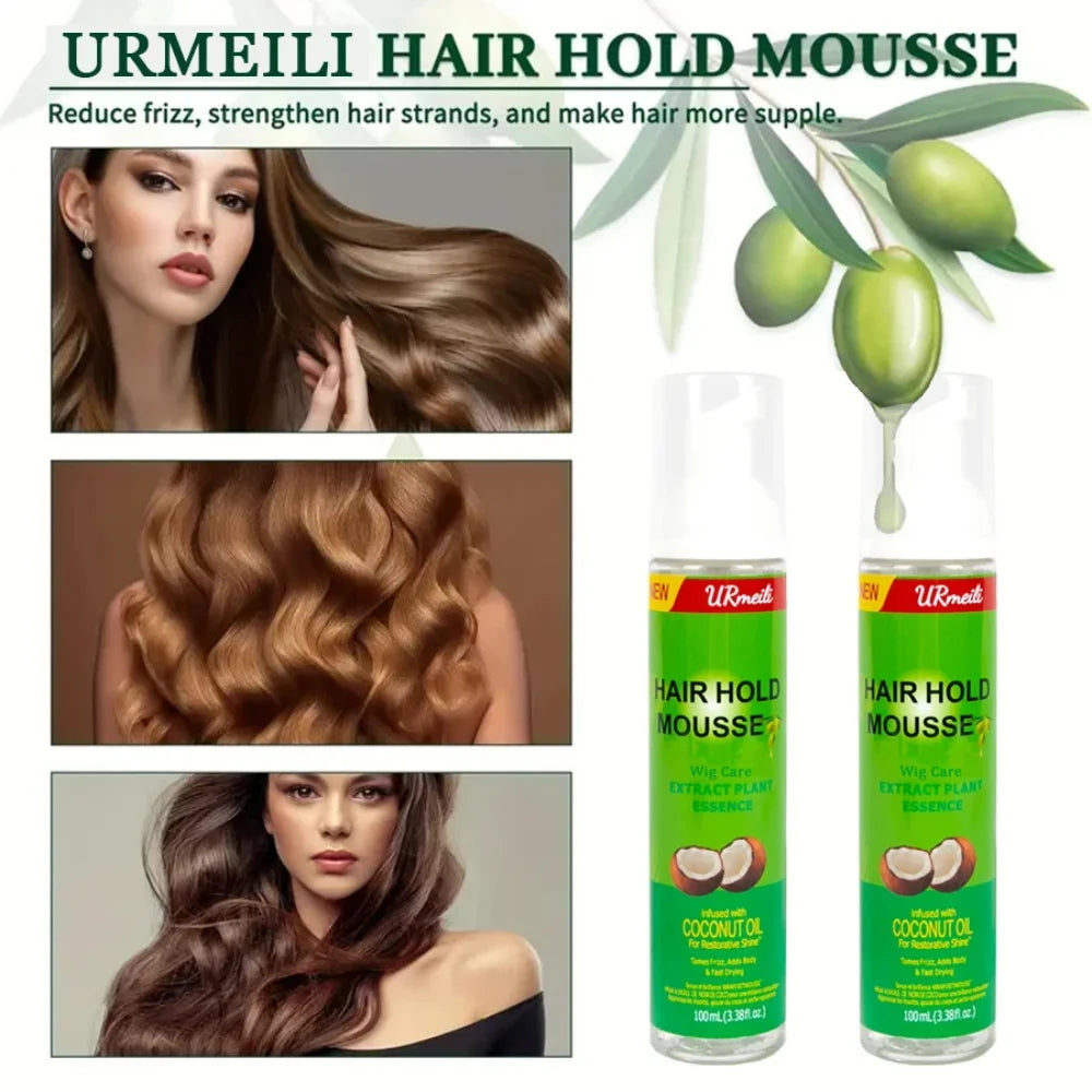 Curl enhancing foam for natural and wig hair styles