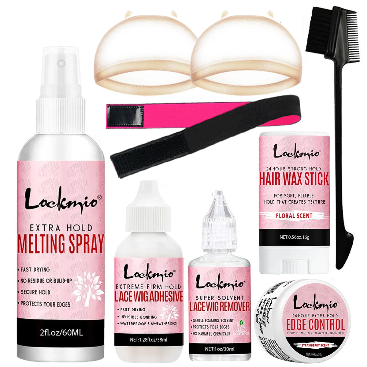 Scalp friendly lace wig adhesive spray solution