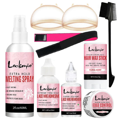 Scalp friendly lace wig adhesive spray solution