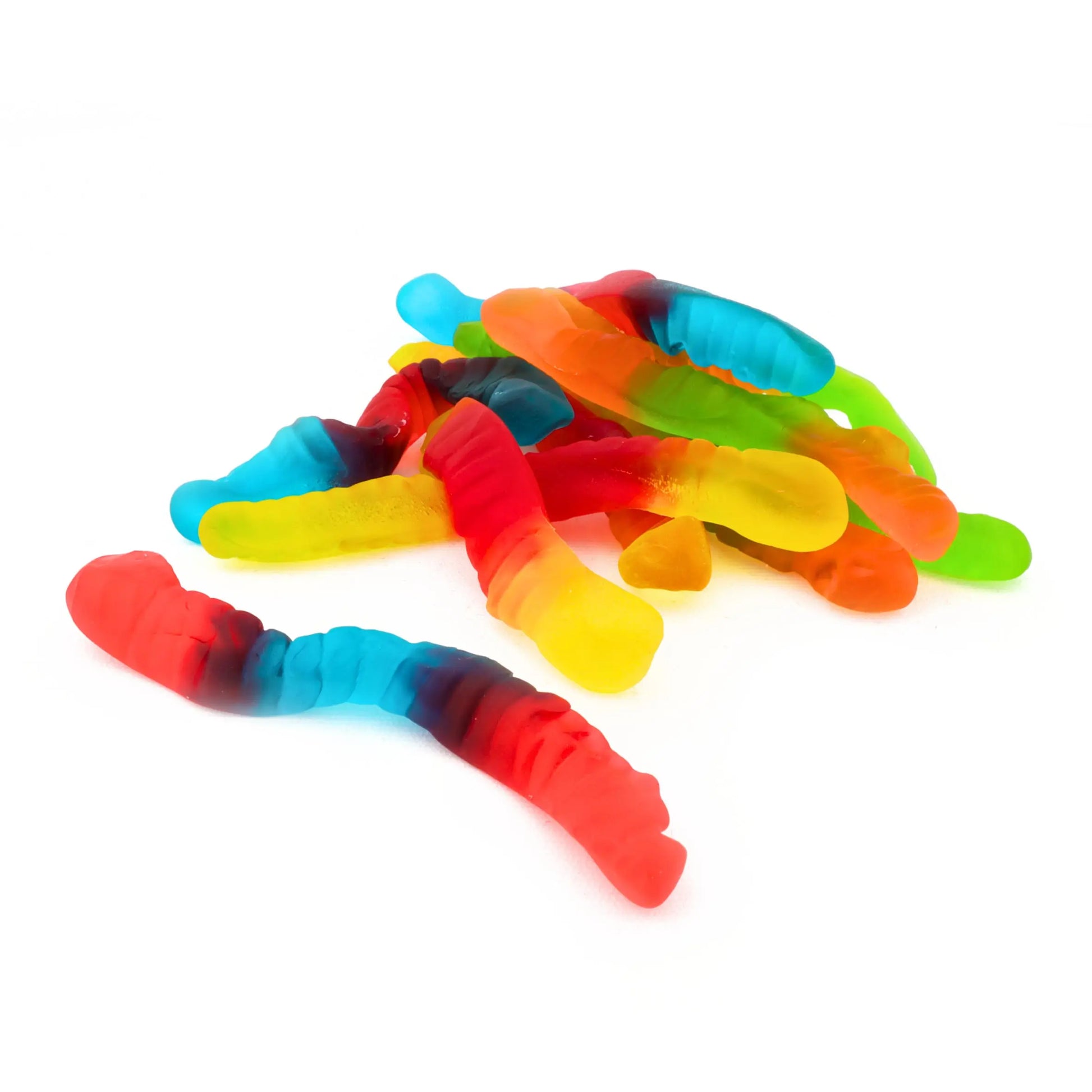Halal-friendly fruit jelly candy worms