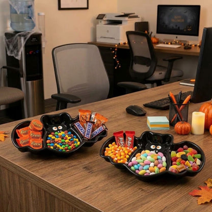 Two bat-shaped trays for Halloween entertaining