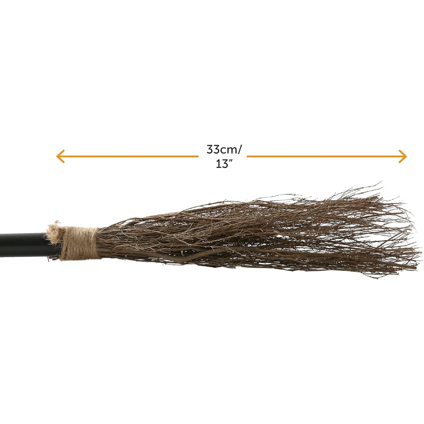 Three-piece screwable witch broomstick