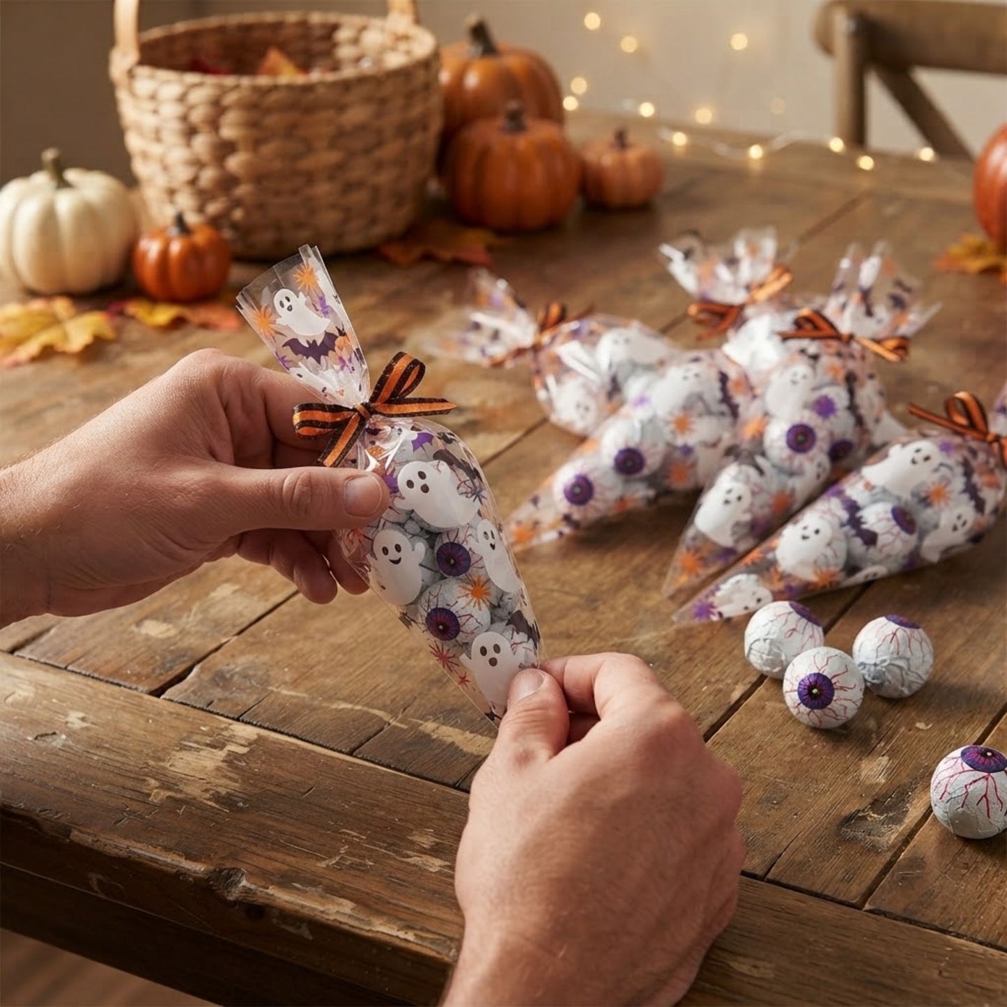 Foil Wrapped Chocolate Eyeballs for Halloween