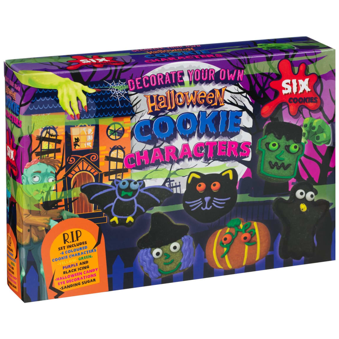 Halloween cookie decorating kit with spooky characters