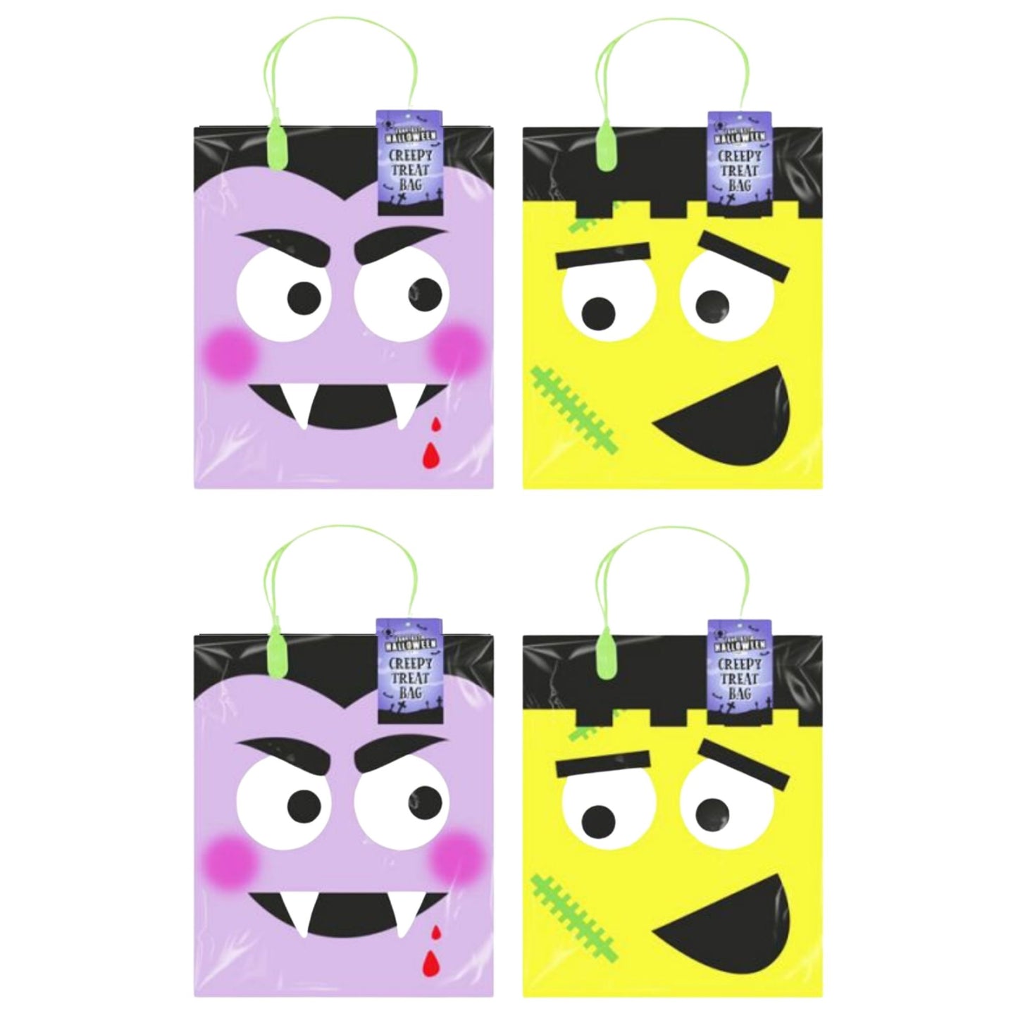 Halloween creepy treat bags with handles 4 pack