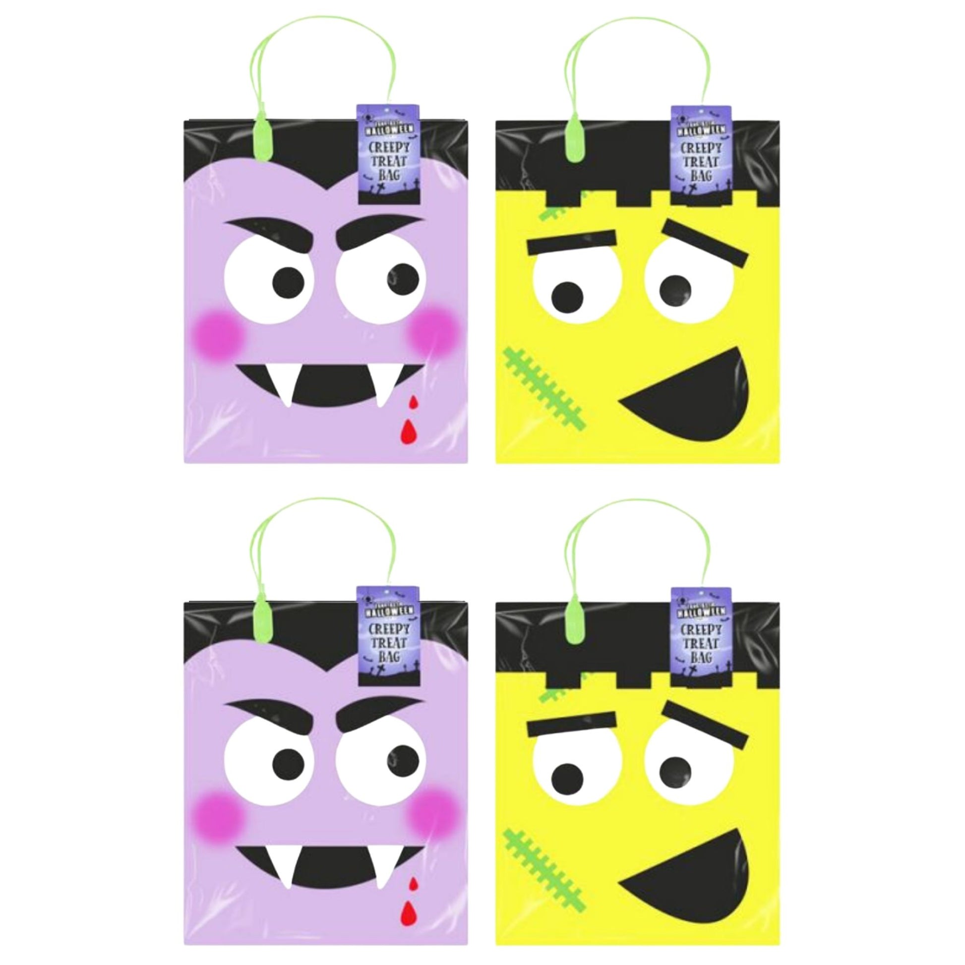Halloween creepy treat bags with handles 4 pack