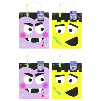 Halloween creepy treat bags with handles 4 pack