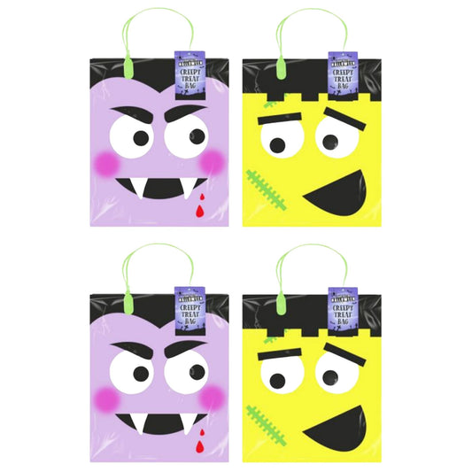 Halloween creepy treat bags with handles 4 pack