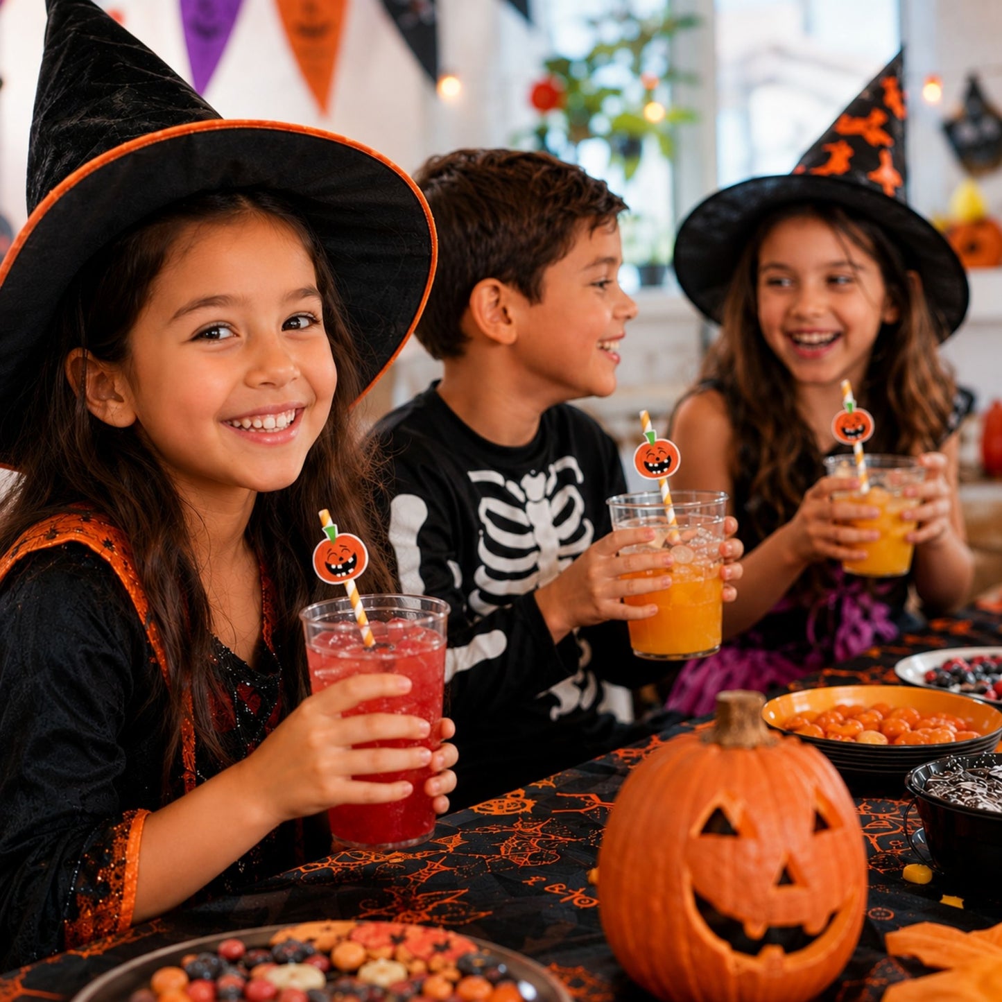 Halloween party paper straws for celebrations