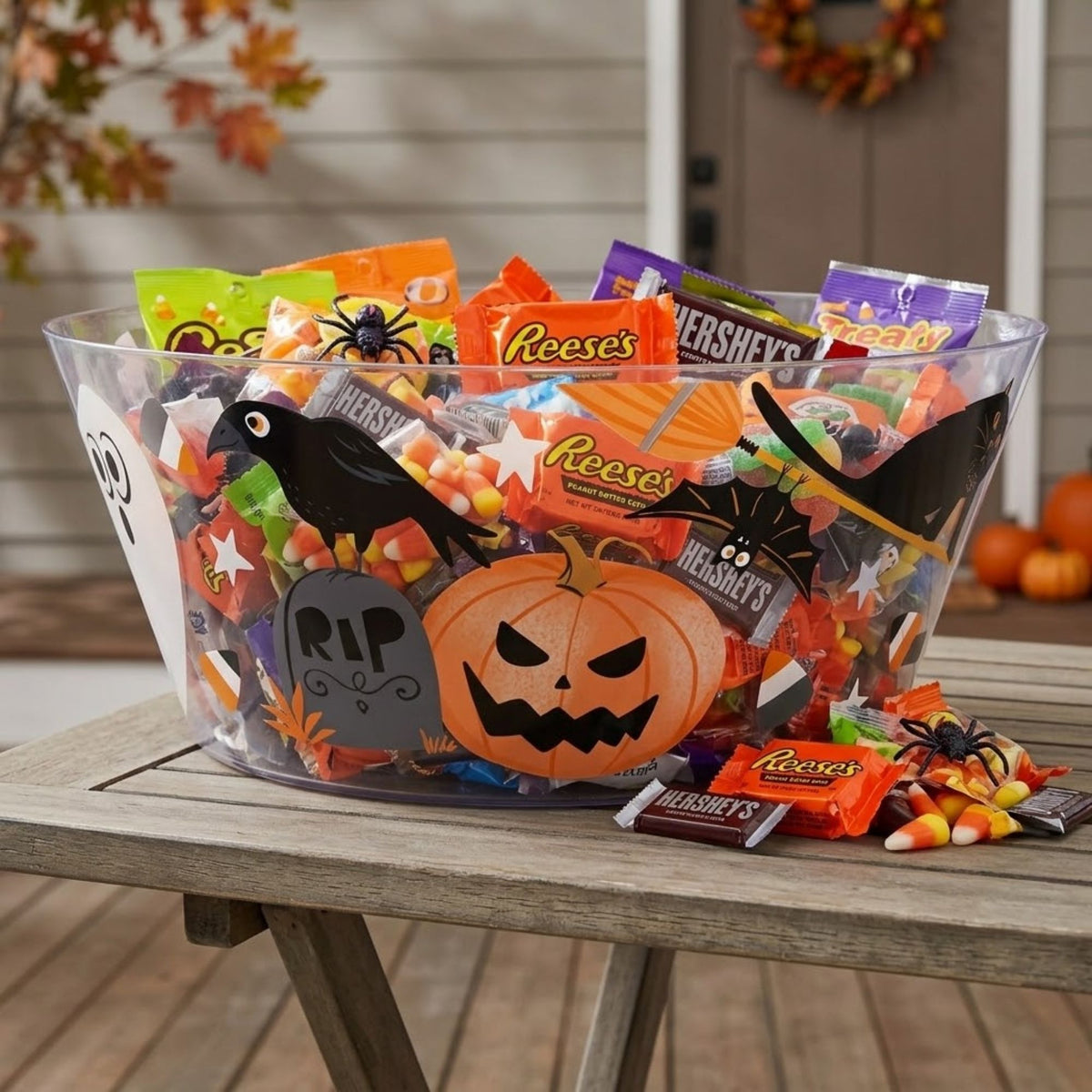10-inch plastic serving bowl for Halloween parties
