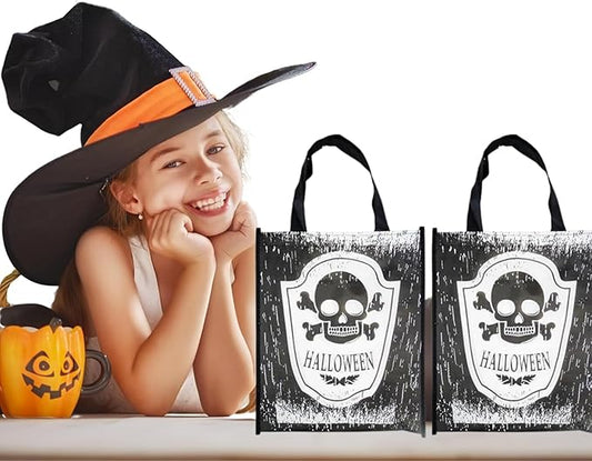 Halloween trick or treat bags 2-pack reusable tote s