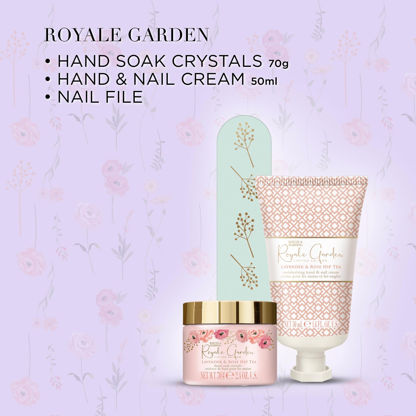 Royale Garden Lavender & Rosehip Tea fragrance for soothing hands