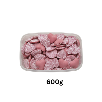 Hannah’s Jazzles Hearts Strawberry Flavoured Candy Tub
