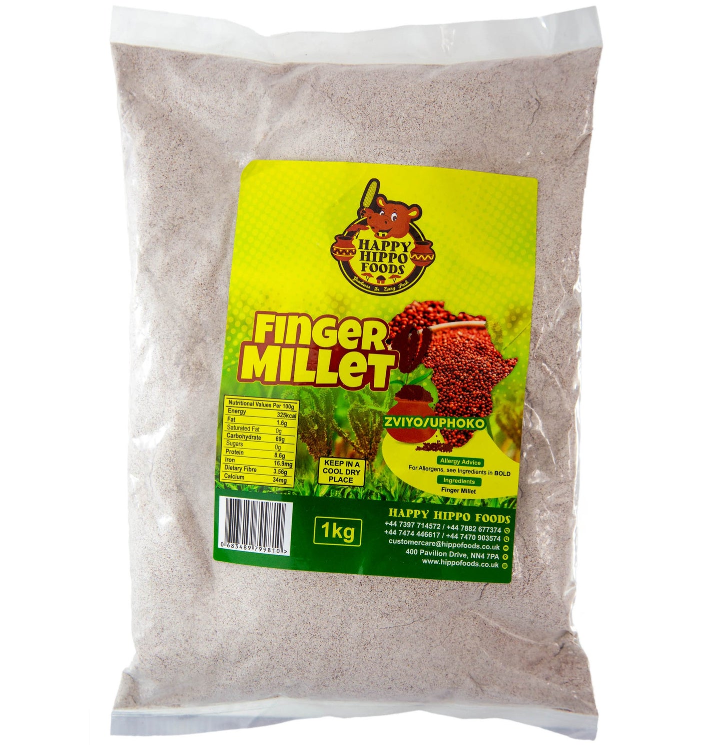 Happy Hippo Finger Millet 1kg ragi grain