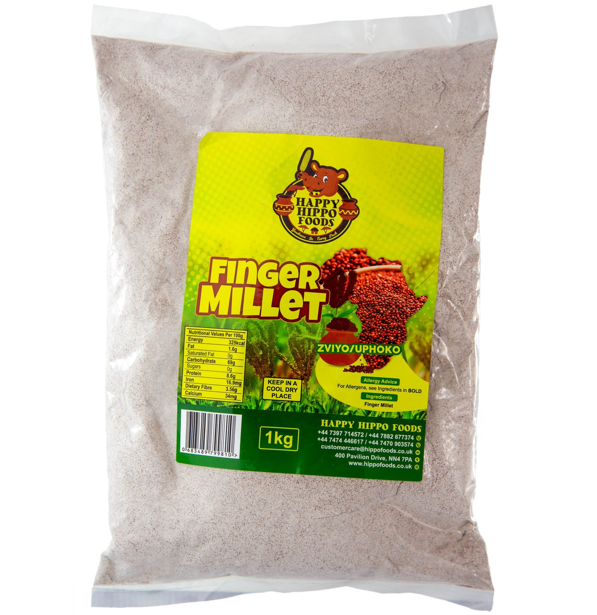 Happy Hippo Finger Millet 1kg ragi grain