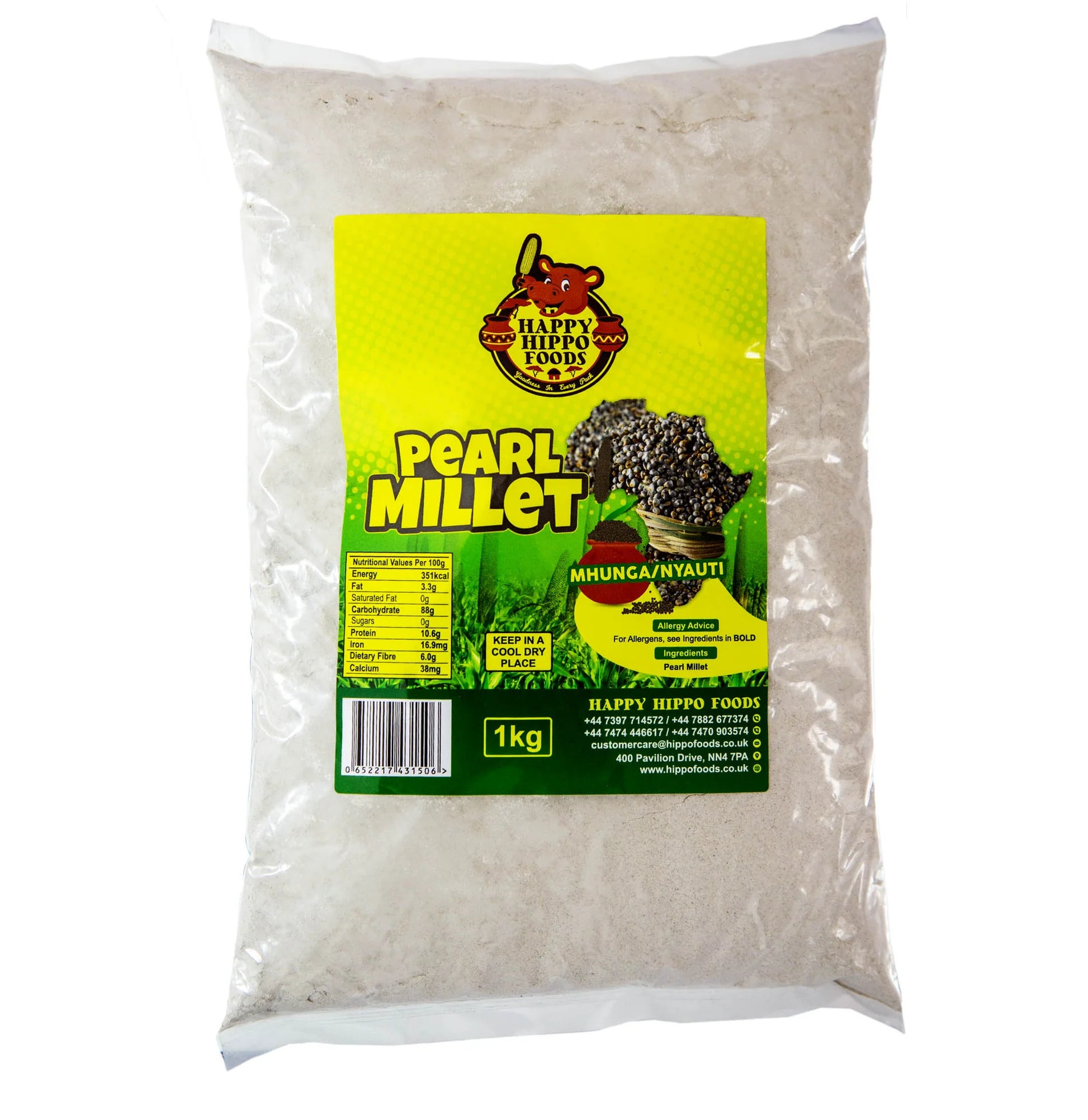 Happy Hippo Pearl Millet 1kg nutritious grain