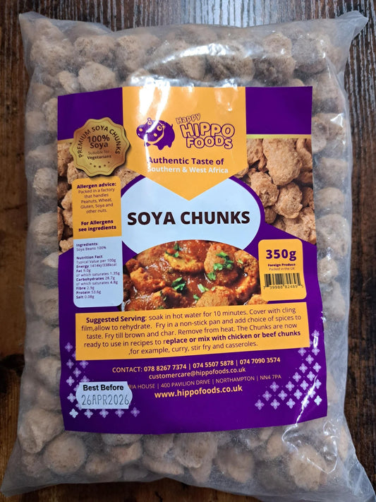 Happy Hippo Soya Chunks 350g vegetarian protein