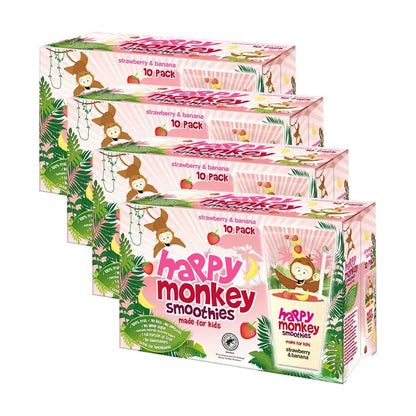 Happy Monkey strawberry and banana smoothies 40 x 180ml