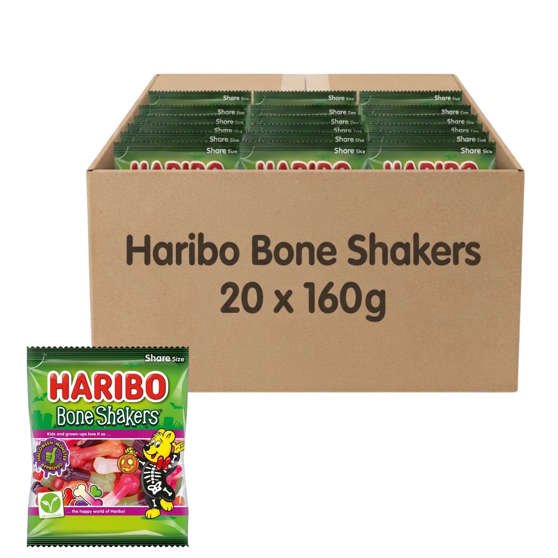 Haribo Bone Shakers Halloween Sweets 20 x 160g