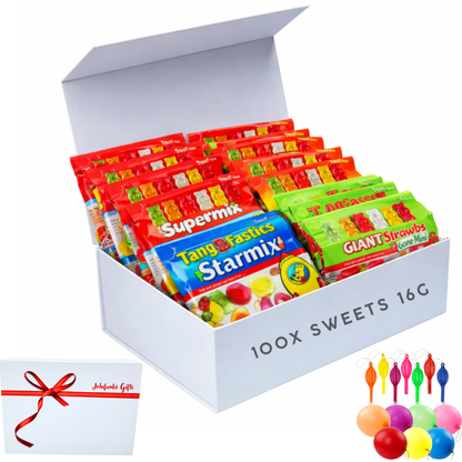 5 punch balloons included with Haribo gift box