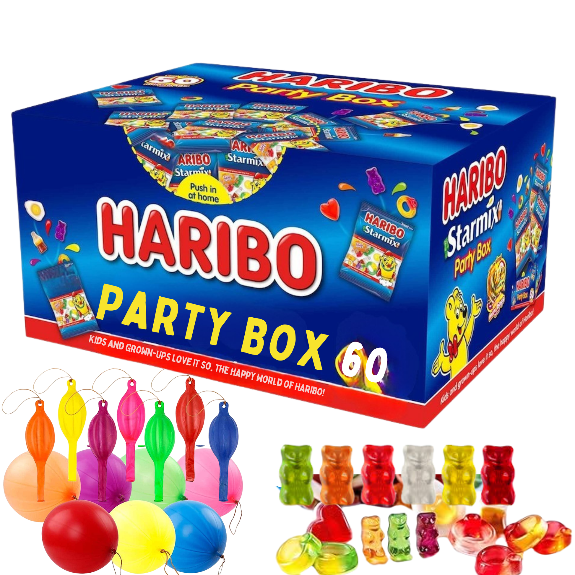 Haribo Mini Bags Gummy Sweets Gift Box 60x16g