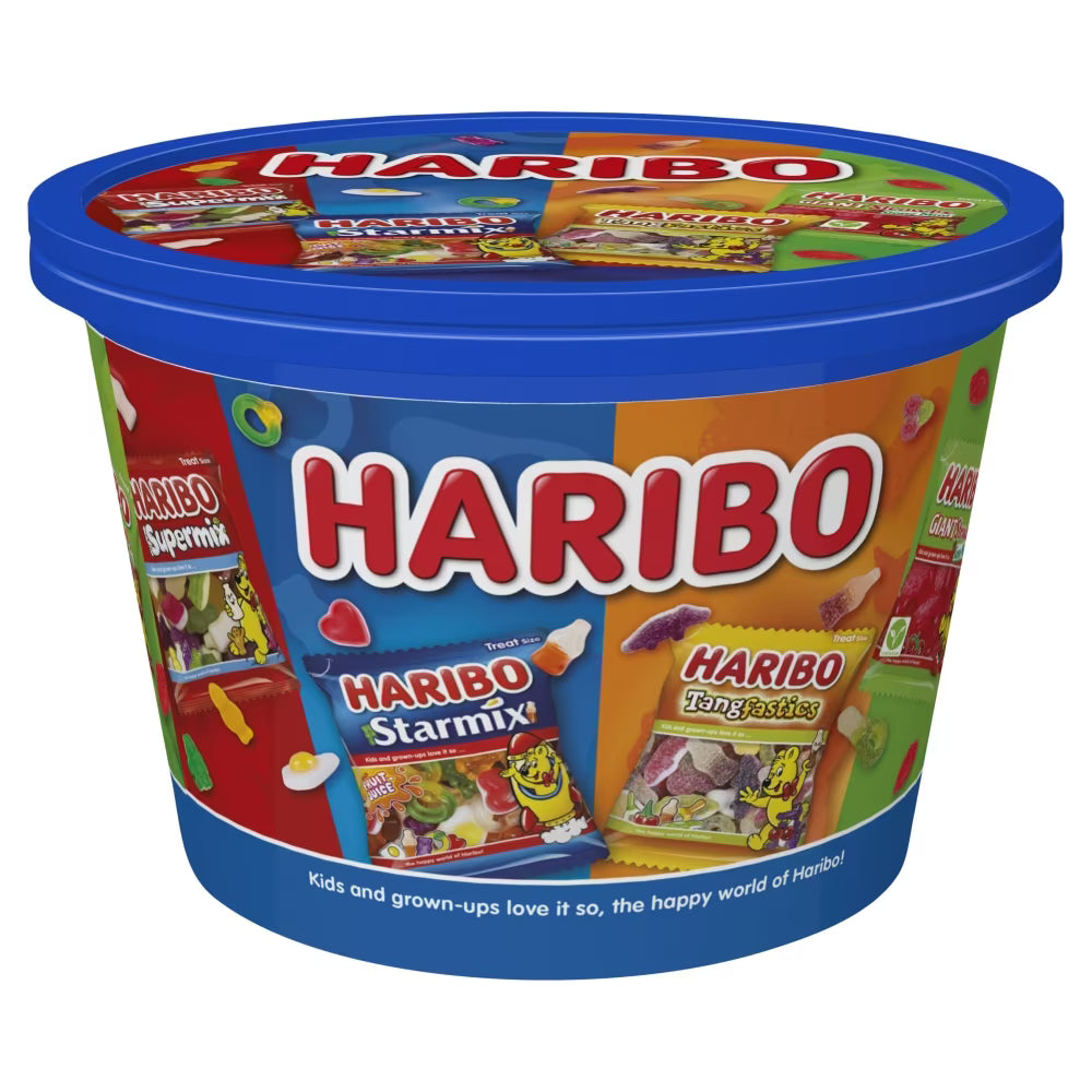 Assorted Haribo sweets mix in 2 x 600g Sharing Tubs