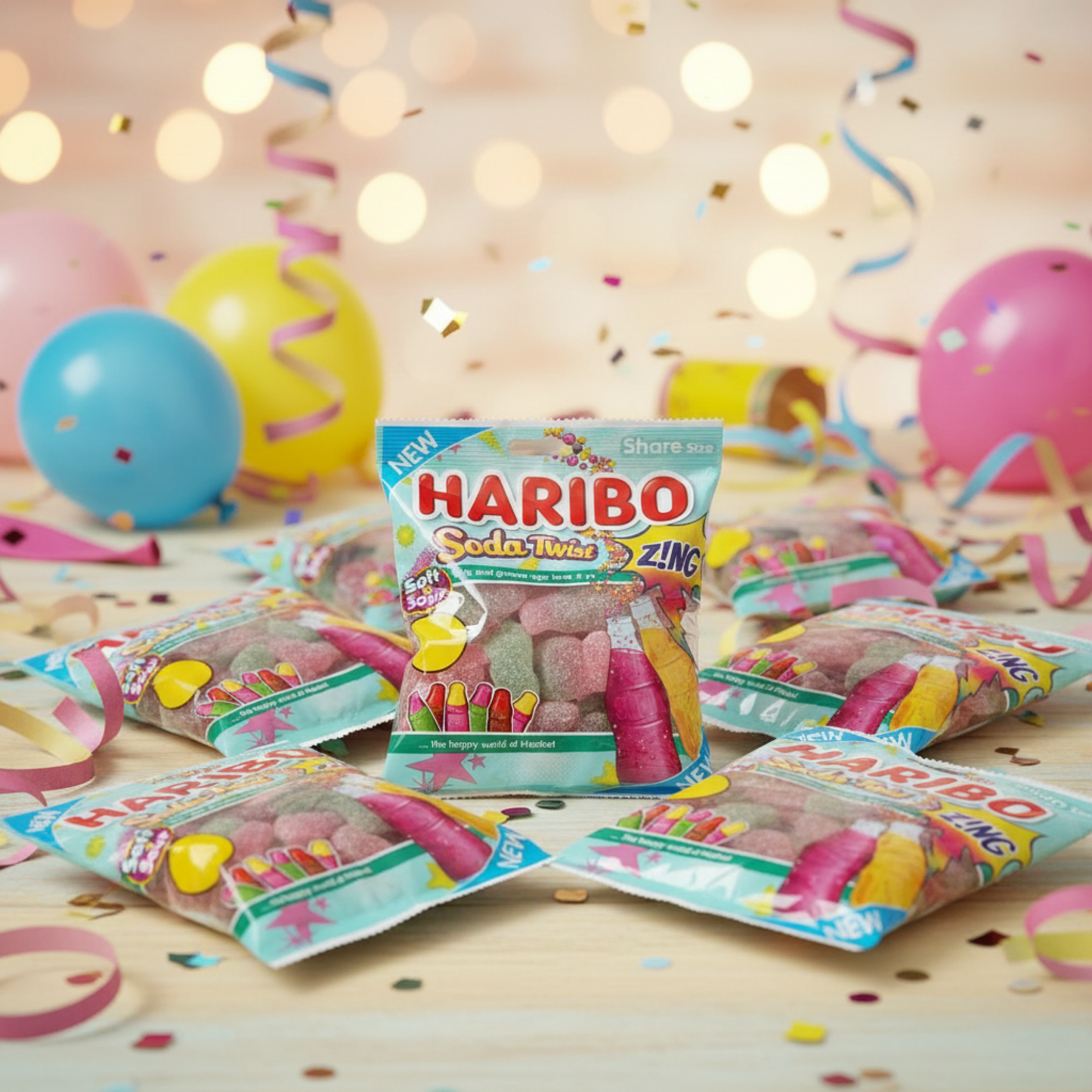 Fizzy fruity candy for kids and adults