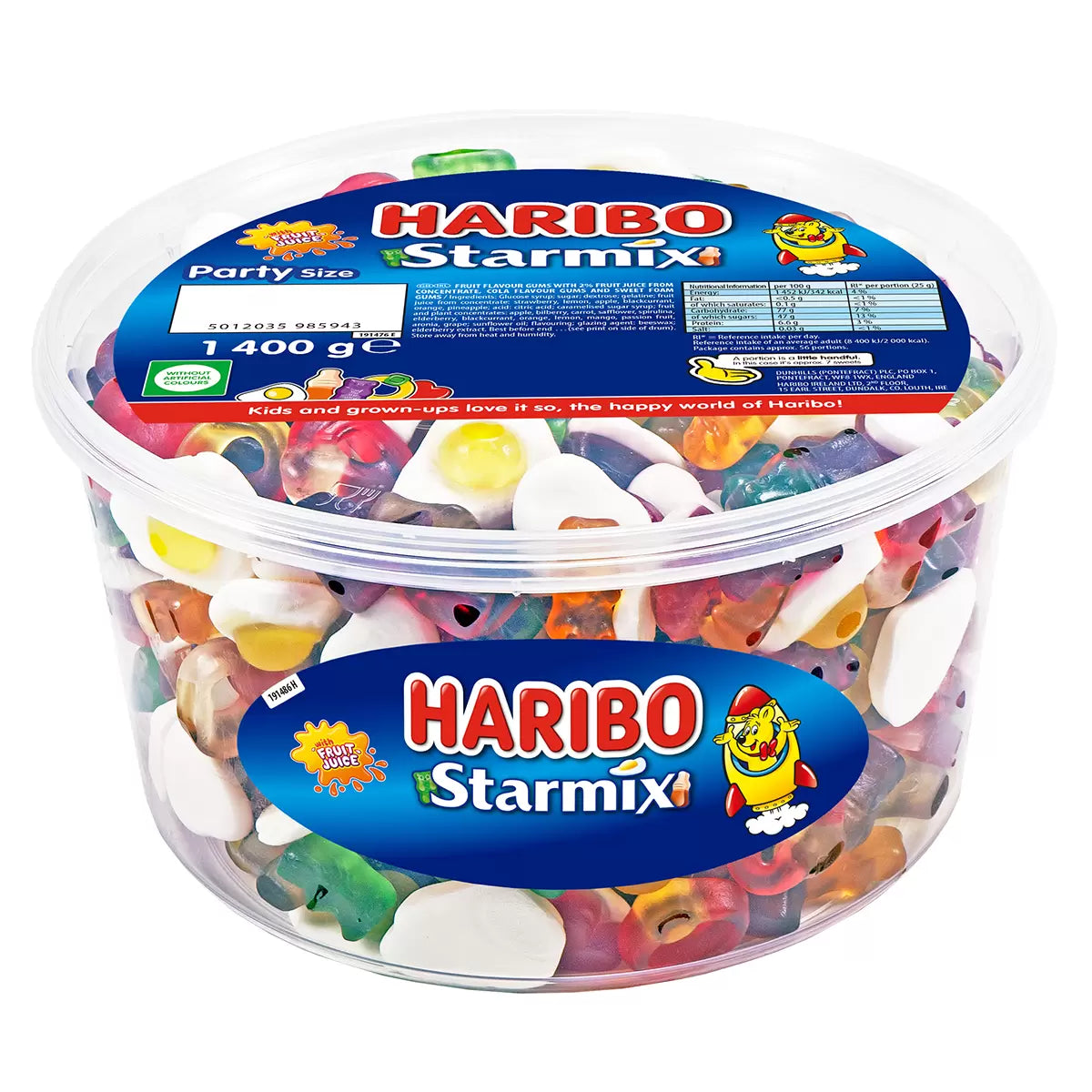 Haribo Starmix Party Size 1.4kg tub of gummy sweets
