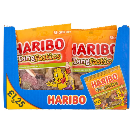 Haribo Tangfastics 140g bag of fruity sour gummy mix