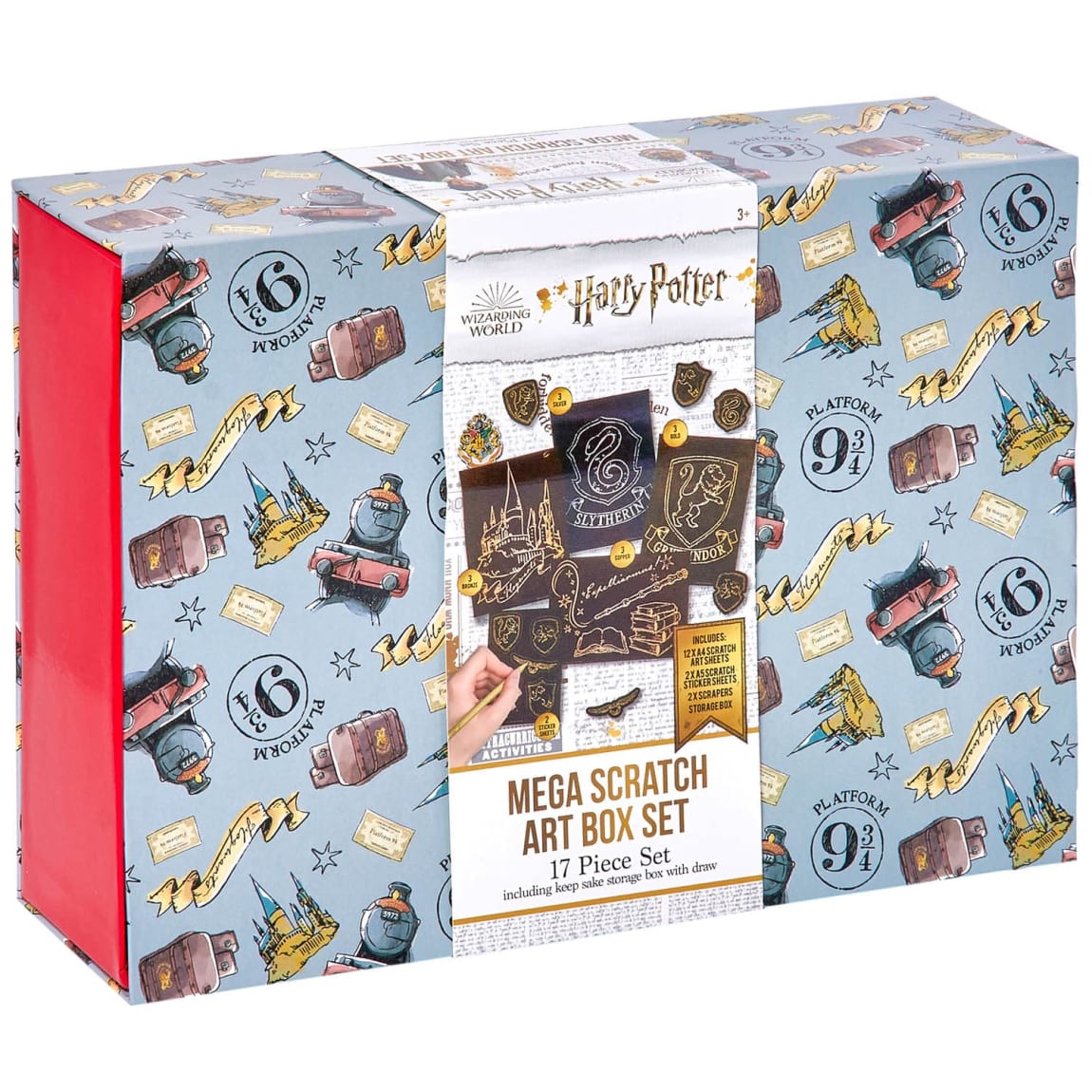 Harry Potter Mega Scratch Art Box Set 17pc with keepsake box