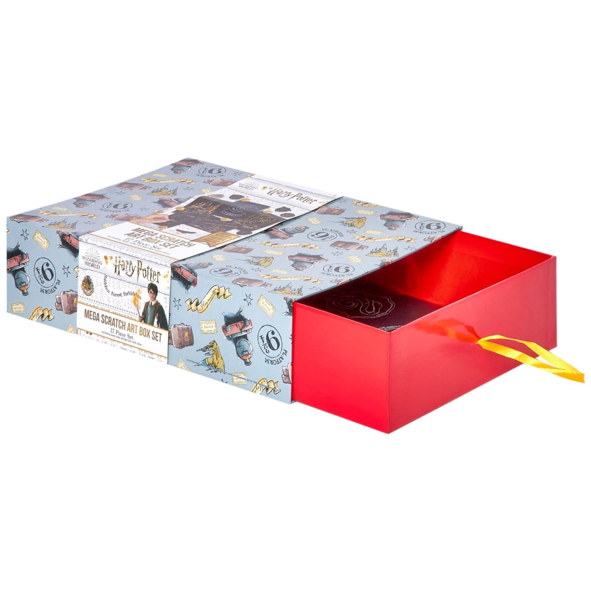 Complete 17-piece Harry Potter scratch art kit for creative kids