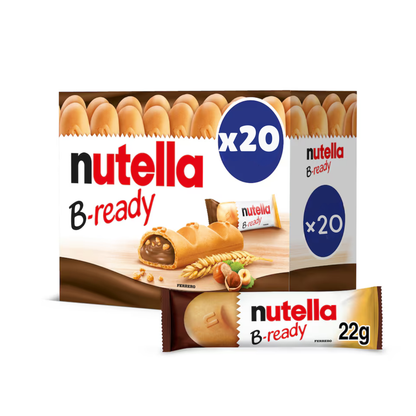 Hazelnut cocoa filled crunchy wafer bars for snacking