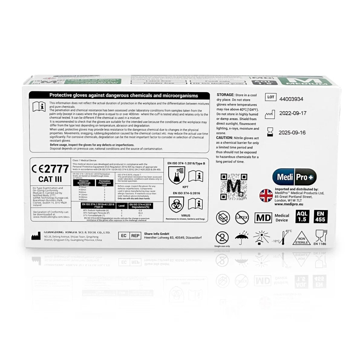 Medical grade protective gloves