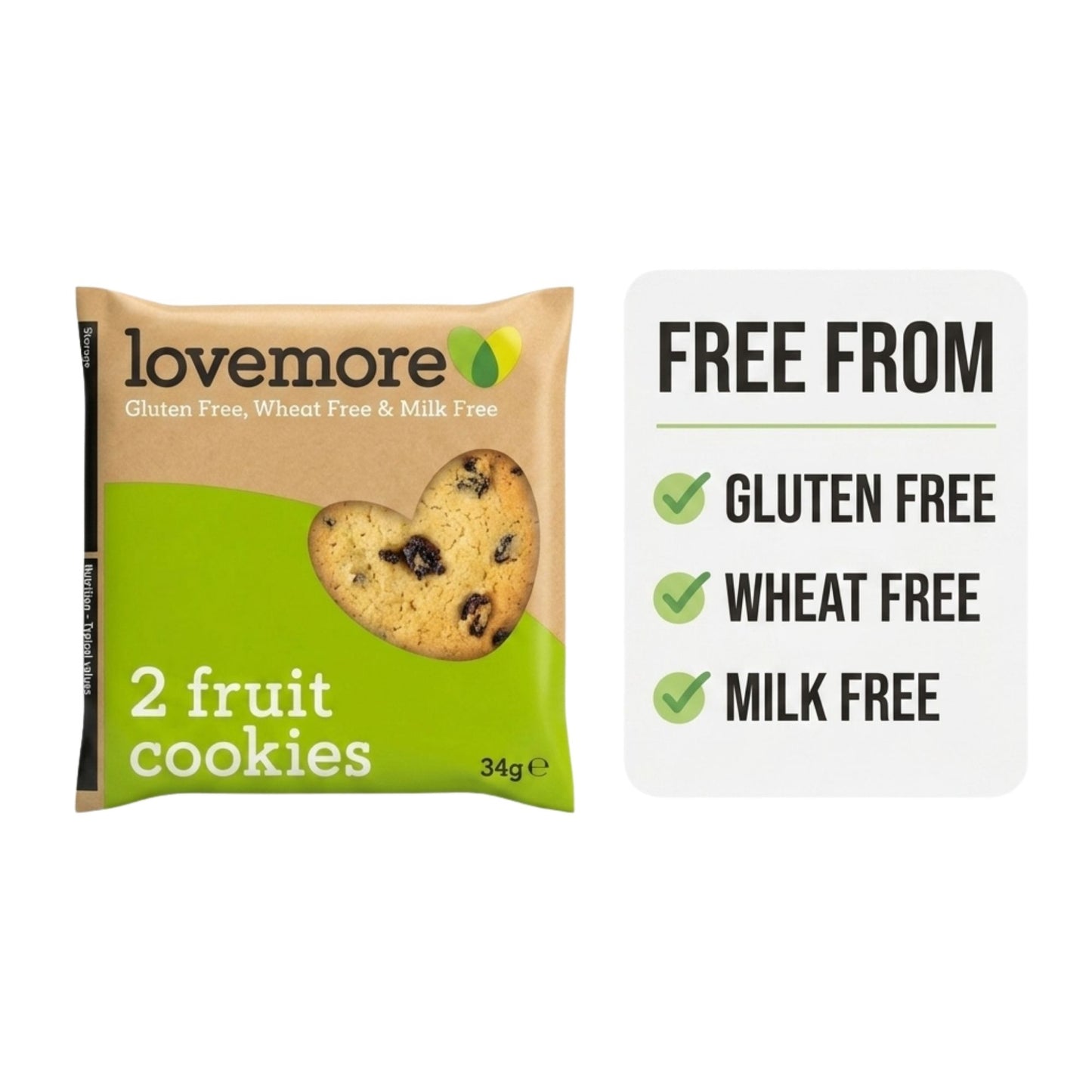 Twinpack biscuit snacks with natural fruit flavour