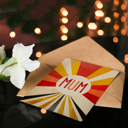 Artery8 premium retro greeting card for Mum
