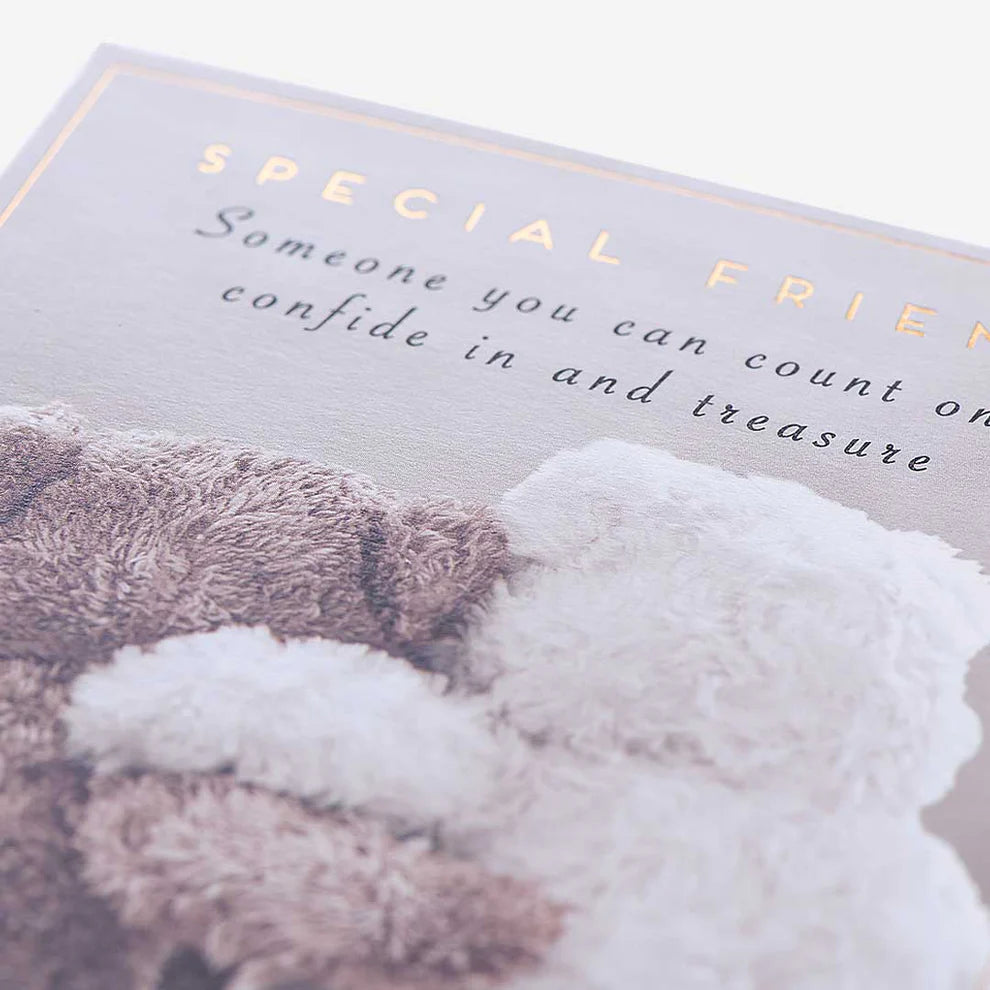  Heartfelt teddy bears friendship greeting card, perfect to show appreciation for a special friend