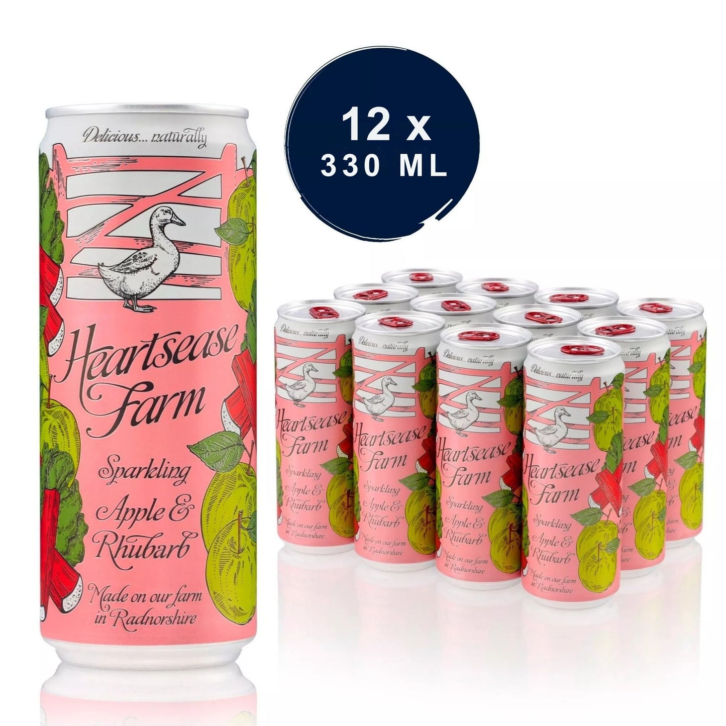 Heartsease Farm Apple and Rhubarb Sparkling Pressé 330ml
