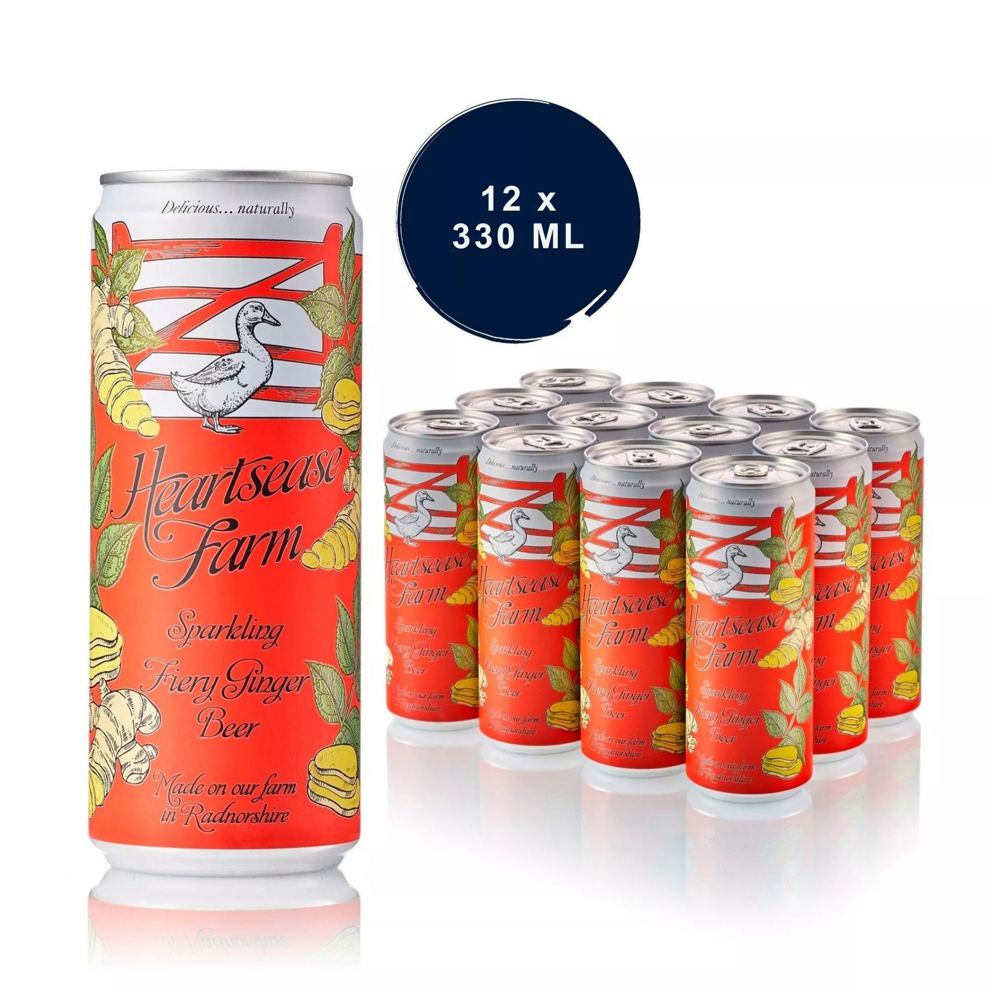 Heartsease Farm Fiery Ginger Beer Sparkling Pressé 330ml