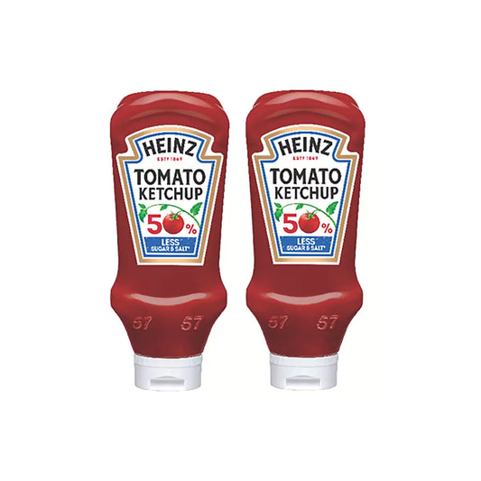 Heinz Tomato Ketchup 50/50 2 x 880g reduced sugar and salt