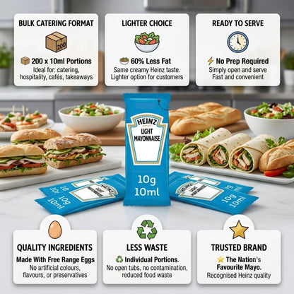 Bulk pack of Heinz light mayonnaise sachets