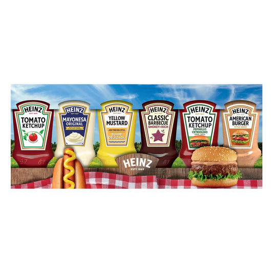 Heinz picnic selection sauce pack 6 x 220ml bottles