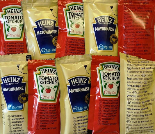 heinz ketchup and mayonnaise sachets 24 pack