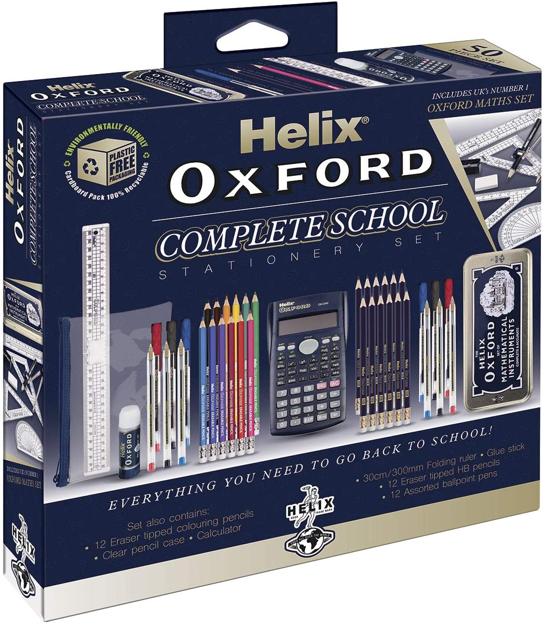 Helix Oxford complete back-to-school stationery set