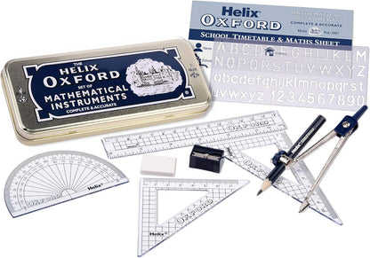 Helix Oxford maths set with geometry tools