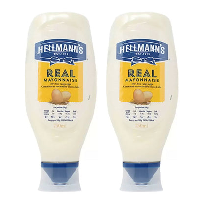 Hellmann's Real Squeezy Mayonnaise 2 x 750ml