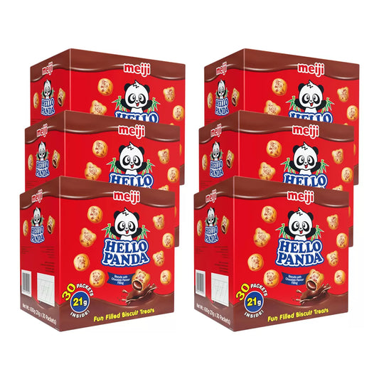 Hello Panda Chocolate Filled Biscuits 6 pack bite size snack