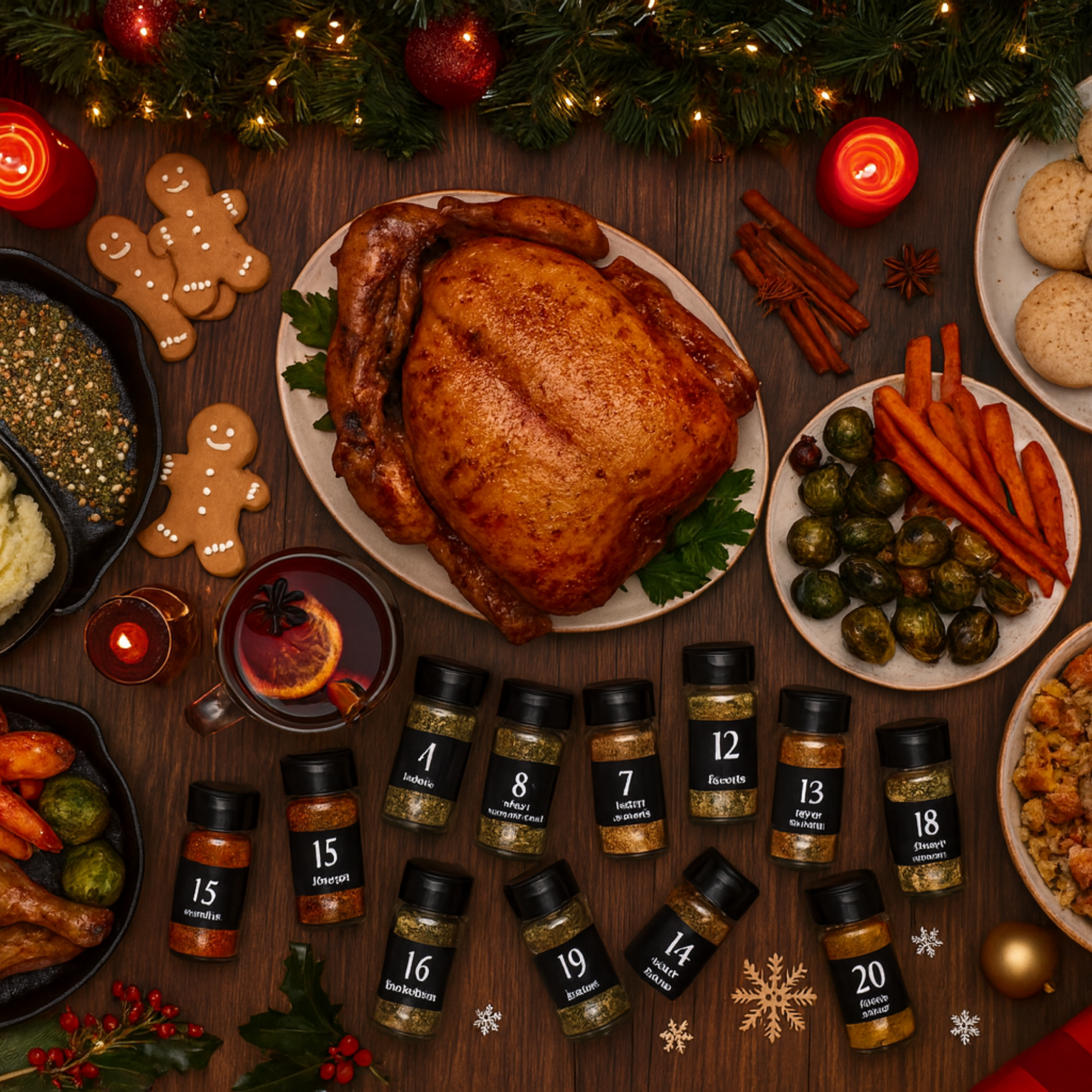 Christmas Culinary Gift Advent Calendar with Herbs and Spices