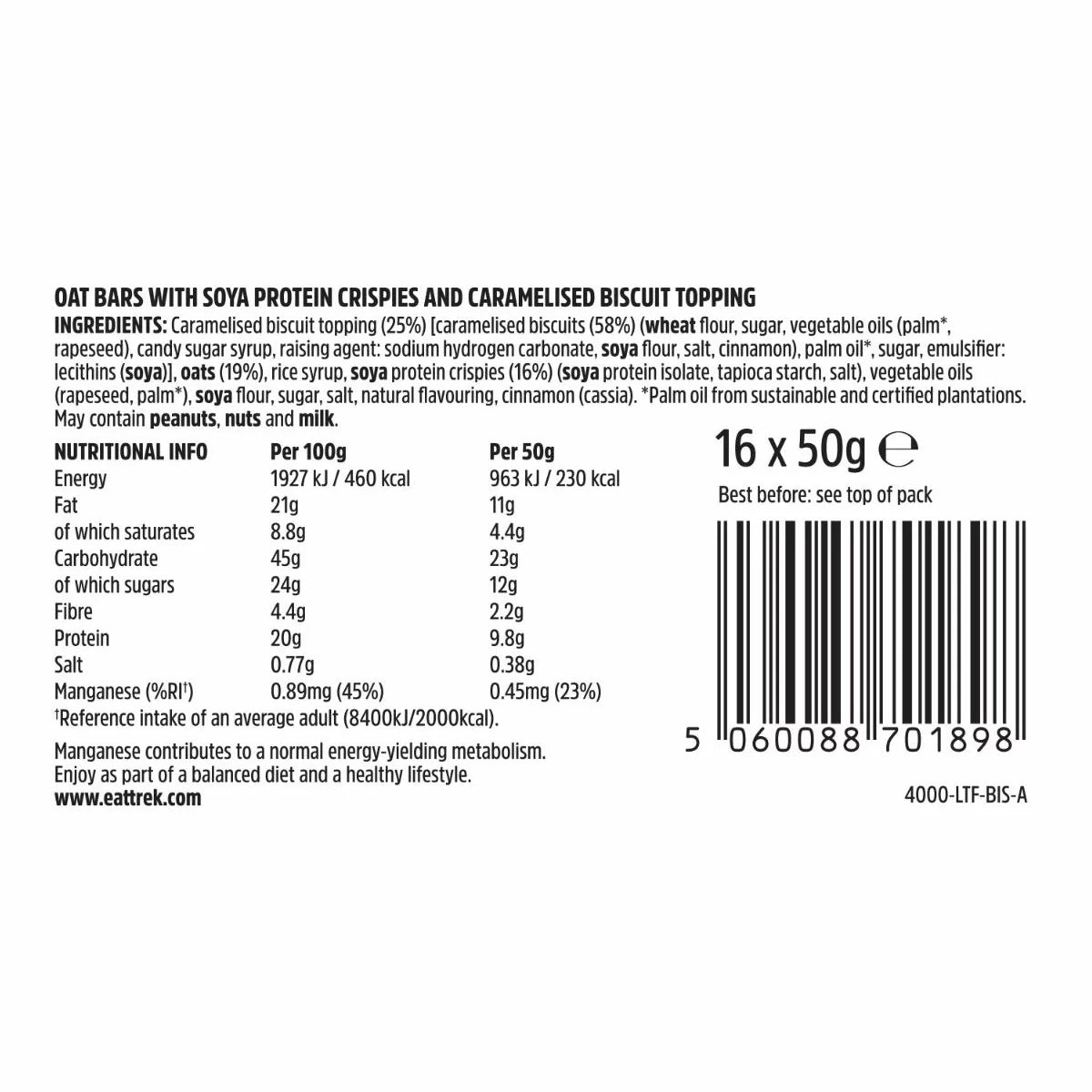 Vegan plant-based snack bars with Biscoff flavour