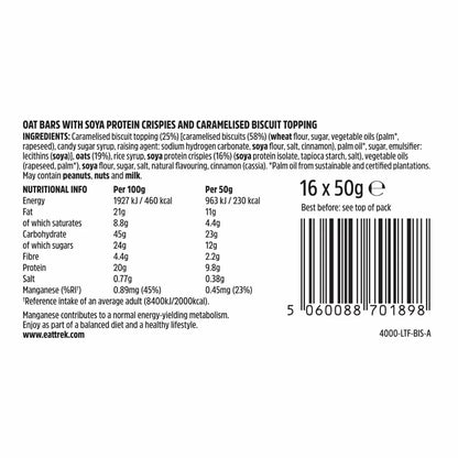 Vegan plant-based snack bars with Biscoff flavour