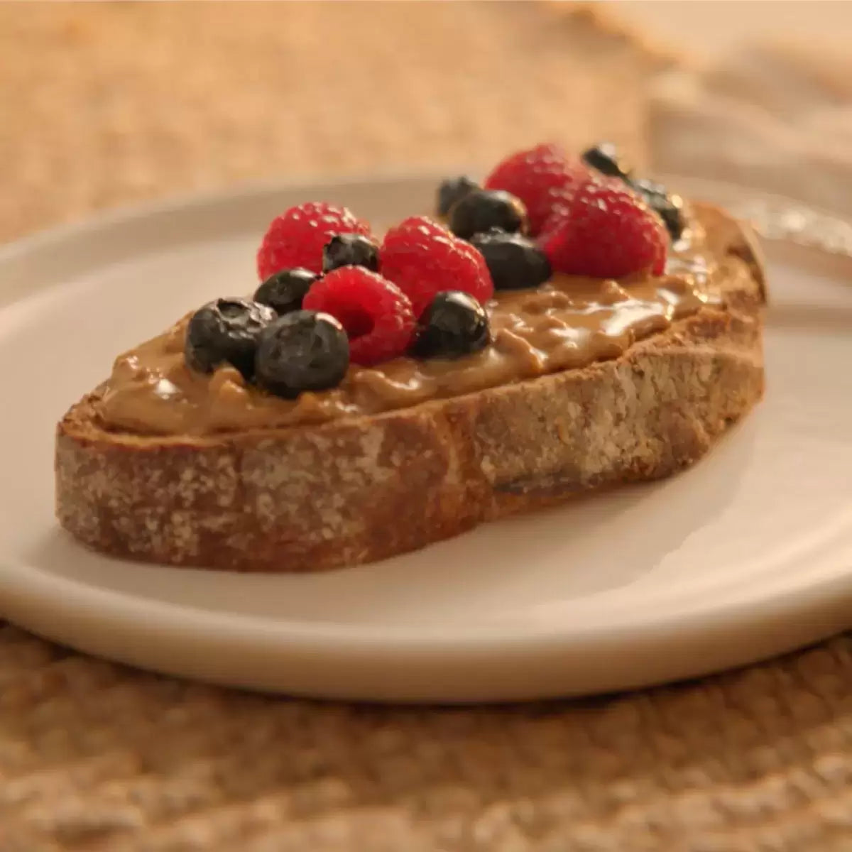Natural peanut butter with sea salt crunchy texture